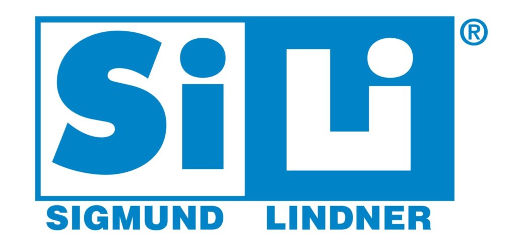 Sigmund Lindner logo in blue with a stylized 'Si' mark and 'SIGMUND LINDNER' text below, including a registered mark.