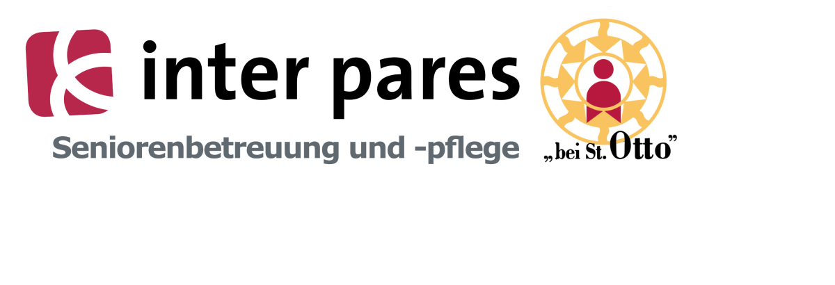 Logo for 'Interpares Seniorenbetreuung und -pflege' with a yellow circular emblem and the text 'bei St. Otto' on the right.